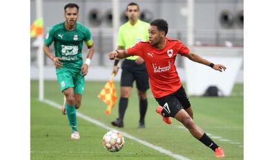 Al Rayyan midfielder Yacine Brahimi in action